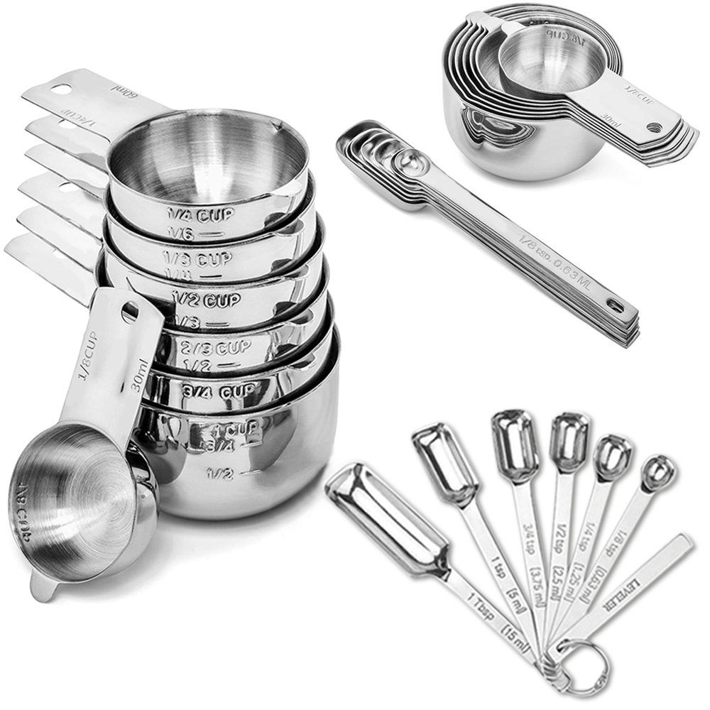 طقم أكواب وملاعق قياس من الفول - مراجعة Commercial Kitchen Products وسعره