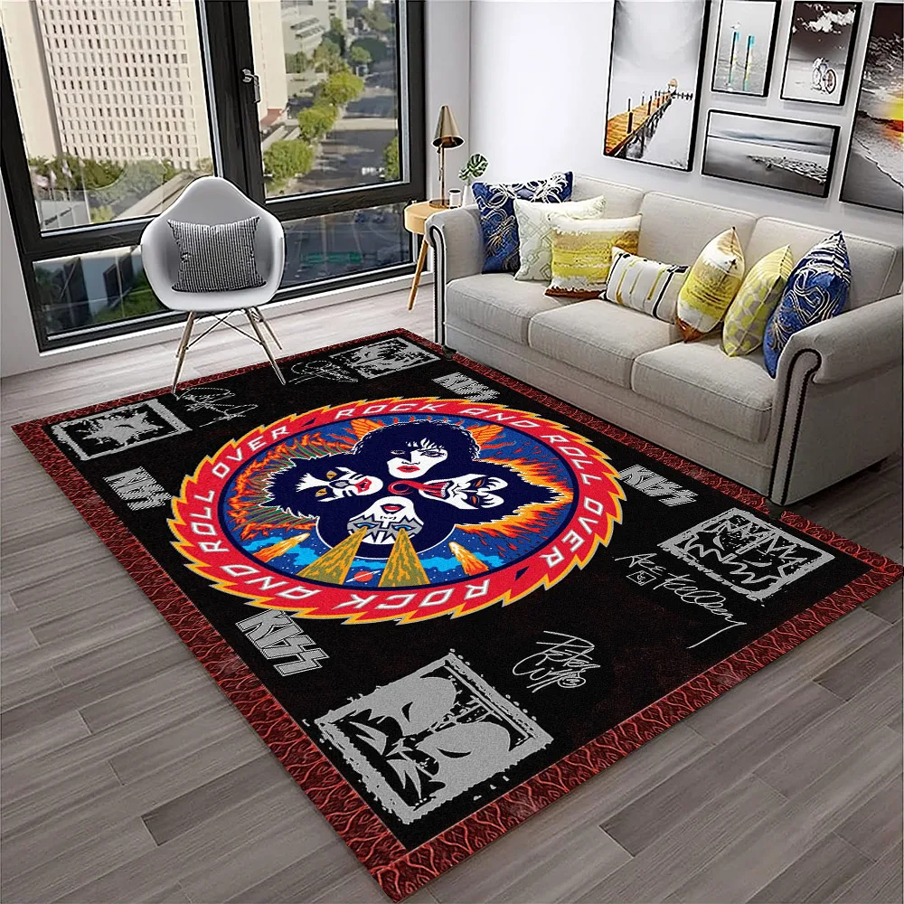 Retro KISS Rock Band Carpet Ru - مراجعة Commercial Kitchen Floor وسعره