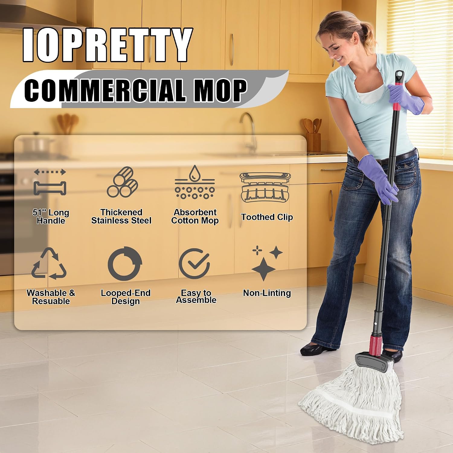 ممسحة تجارية لتنظيف الأرضيات ب - مراجعة Commercial Kitchen Vinyl وسعره