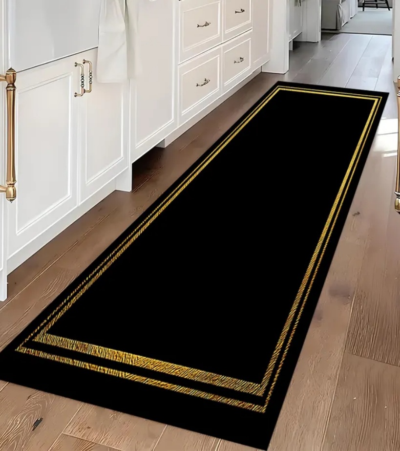 سجادة فاخرة سوداء وذهبية بنمط  - مراجعة Commercial Kitchen Floor وسعره